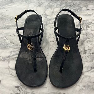 Tory Burch Navy Wedge Sandal